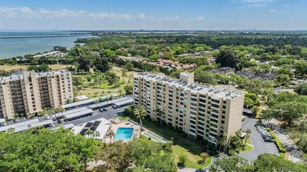 an aerial view of multiple house