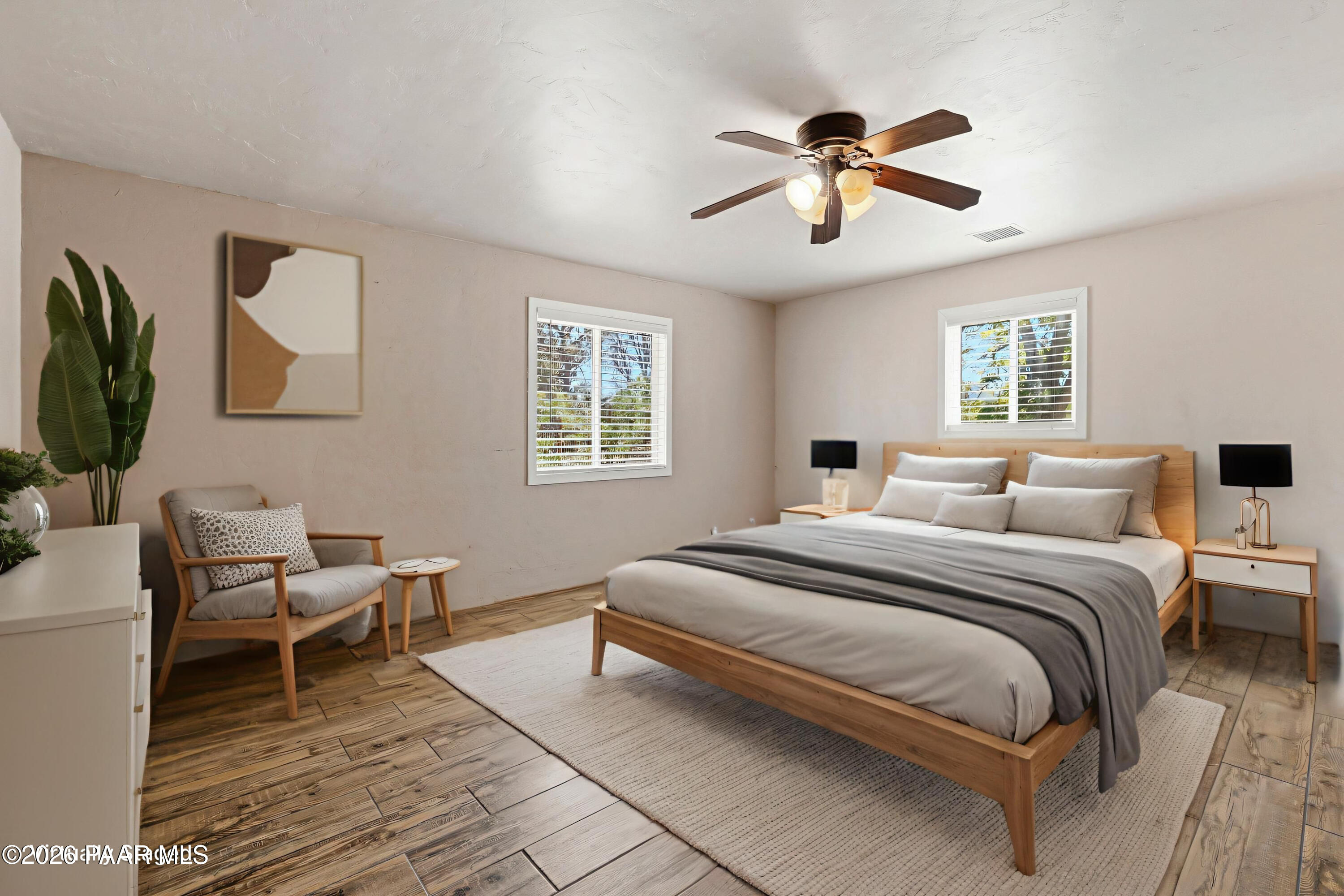 1690 West Oneal Road Prescott, AZ 86305 - Photo 20 of 61 VIRTUALLY STAGED PRIMARY BEDROOM