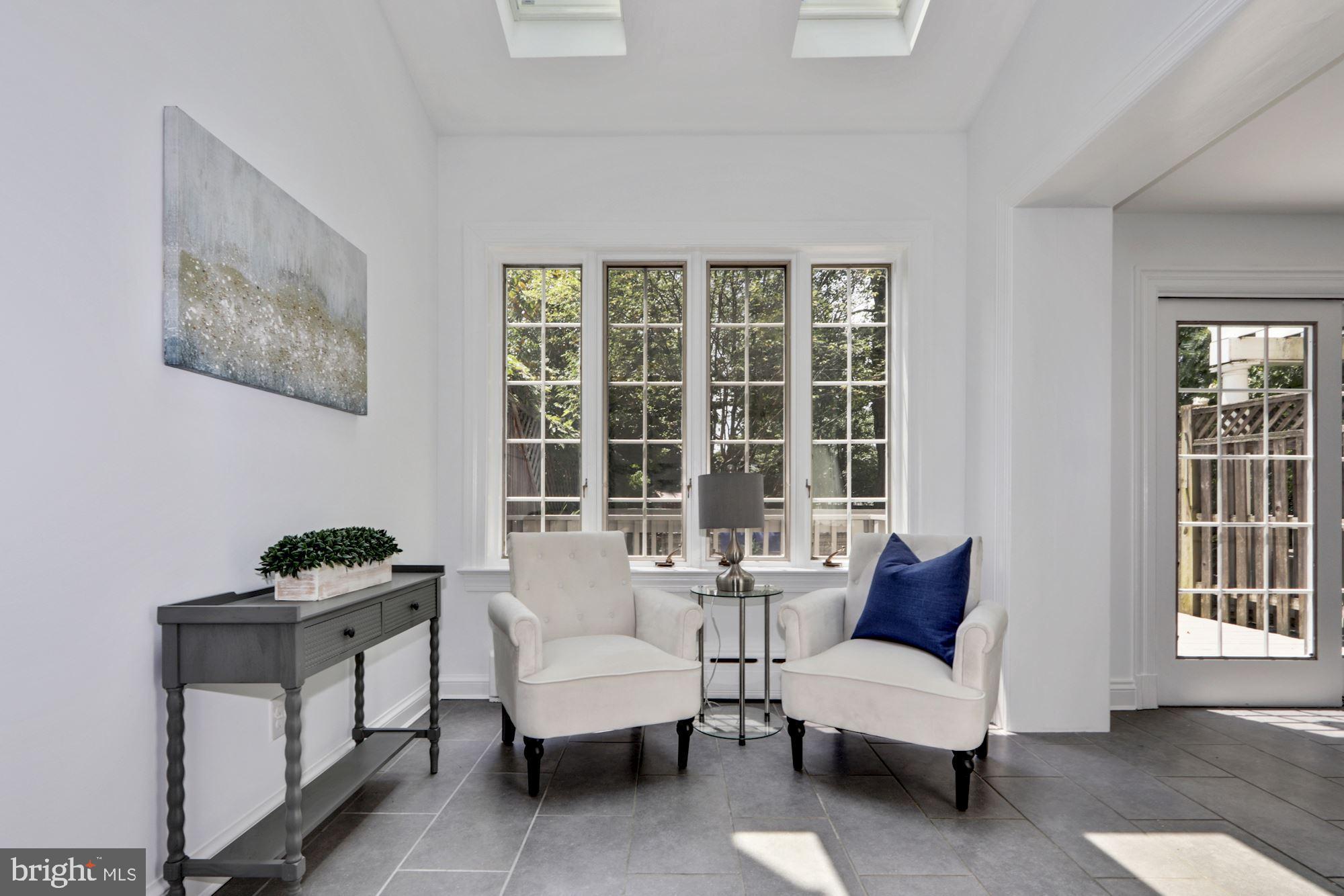 3212 Klingle Road Northwest Washington, DC 20008 - Photo 8 of 35 Florida Room with Skylights Overlooking Decks