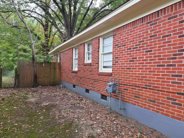 a backyard of a house