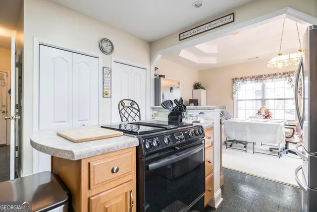 a very nice looking room with a large window