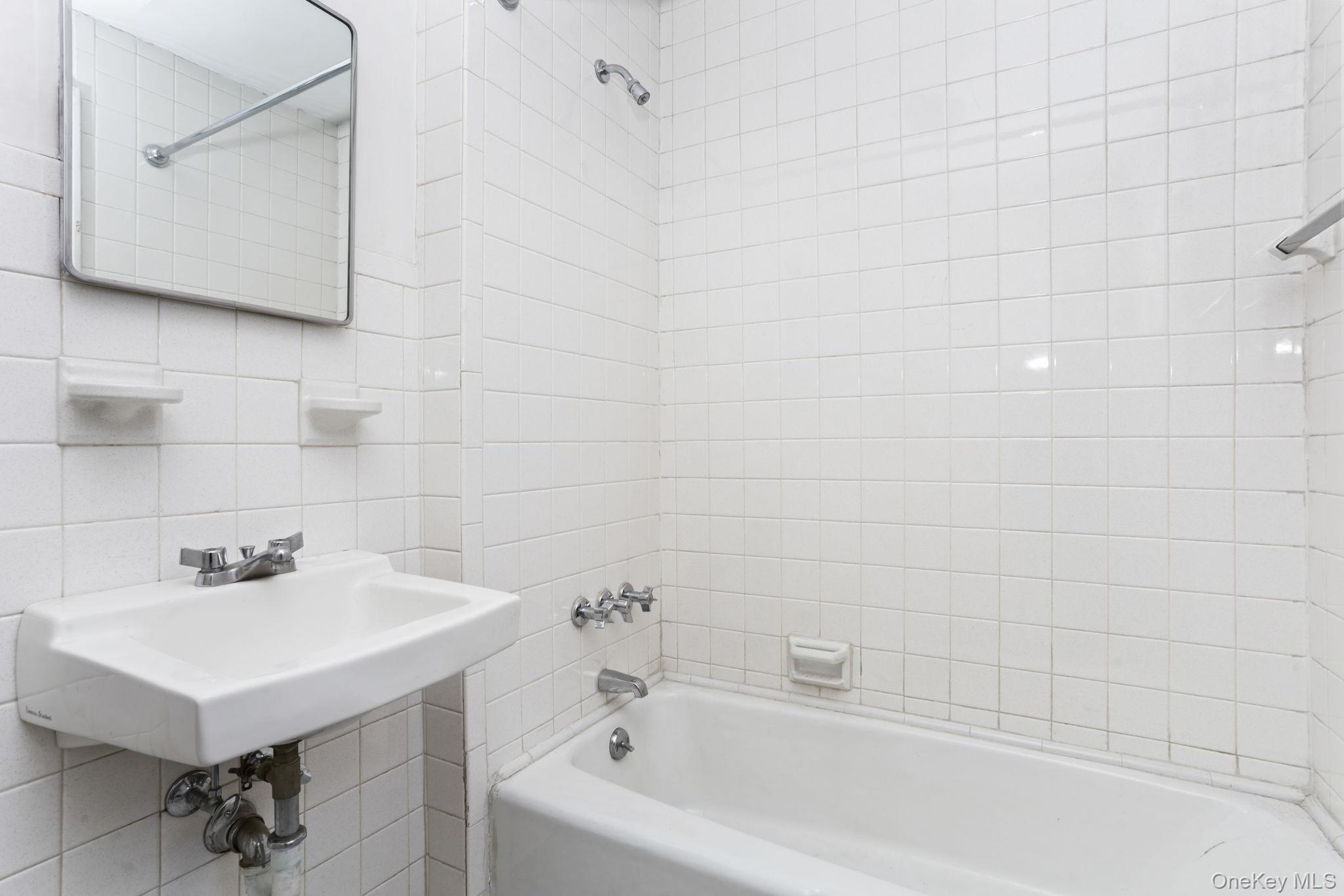 3 Hill Street New Rochelle, NY 10801 - Photo 25 of 46 a bathroom with a sink a bathtub and next to a window