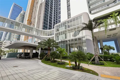 a front view of a building