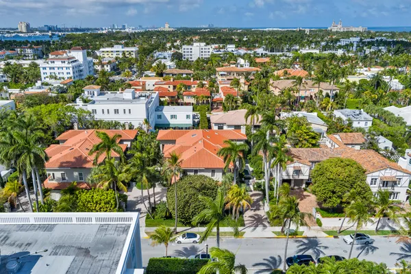 an aerial view of multiple house