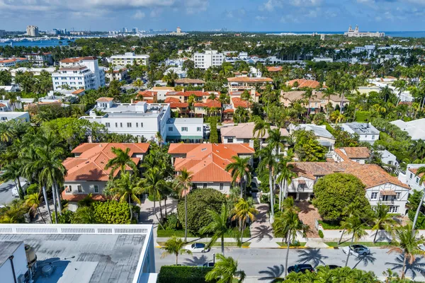 an aerial view of multiple house