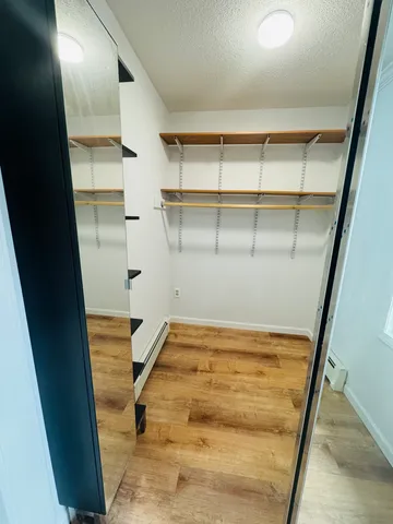 a view of empty room with windows