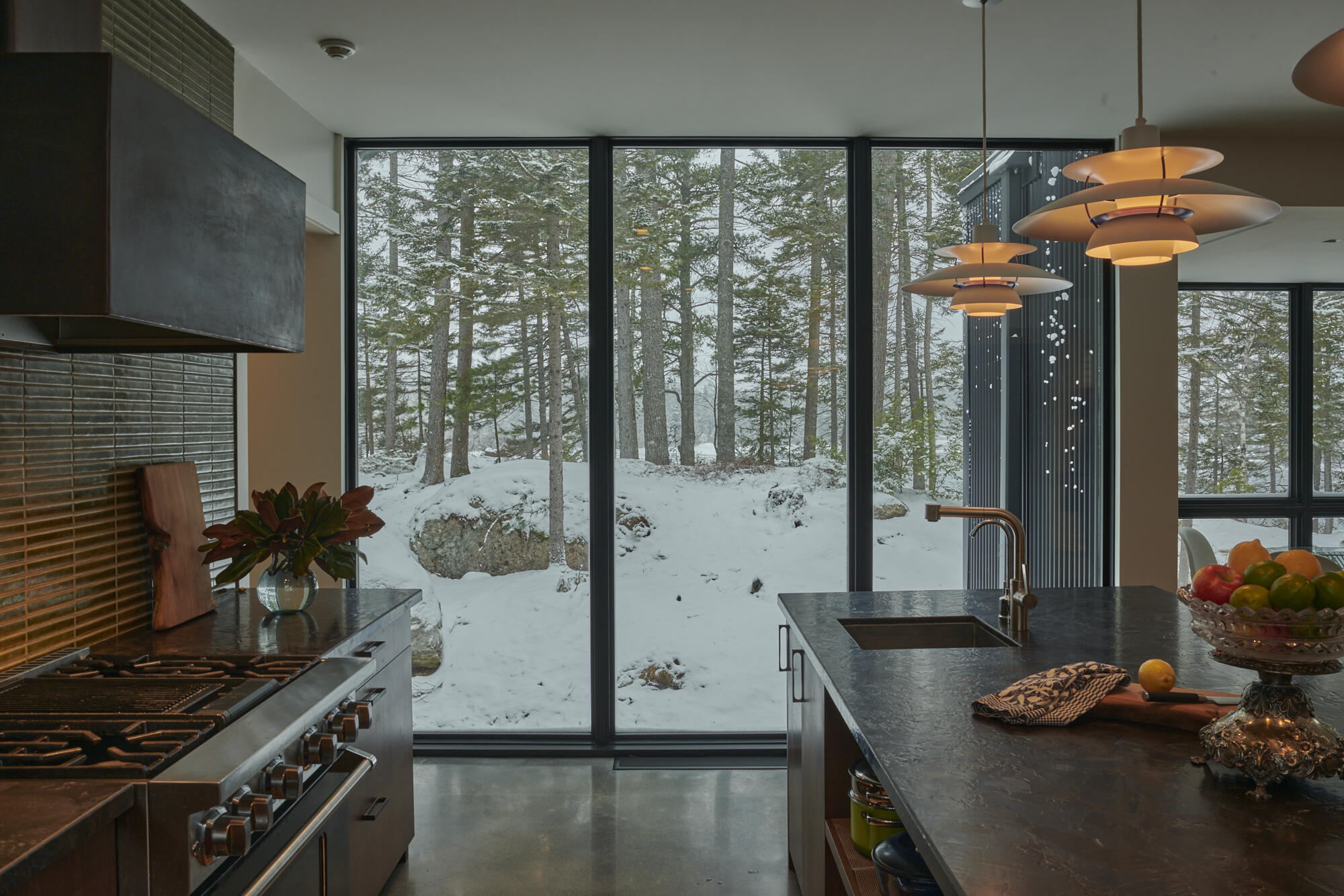 12 Moose Tuchus Point Dedham, ME 04429 - Photo 64 of 66 Kitchen View Winter