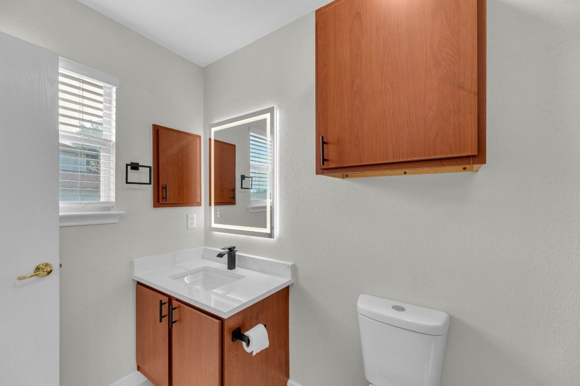 11617 Briarcreek Loop Manor, TX 78653 - Photo 28 of 37 Half bathroom featuring vanity and healthy amount of natural light