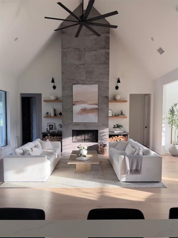 21197 Gatlinburg Road Bullard, TX 75757 - Photo 10 of 40 a living room with furniture and a fireplace