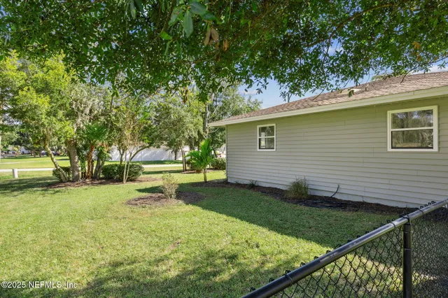 an aerial view of a and swimming pool