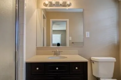 a bathroom with a sink and a toilet