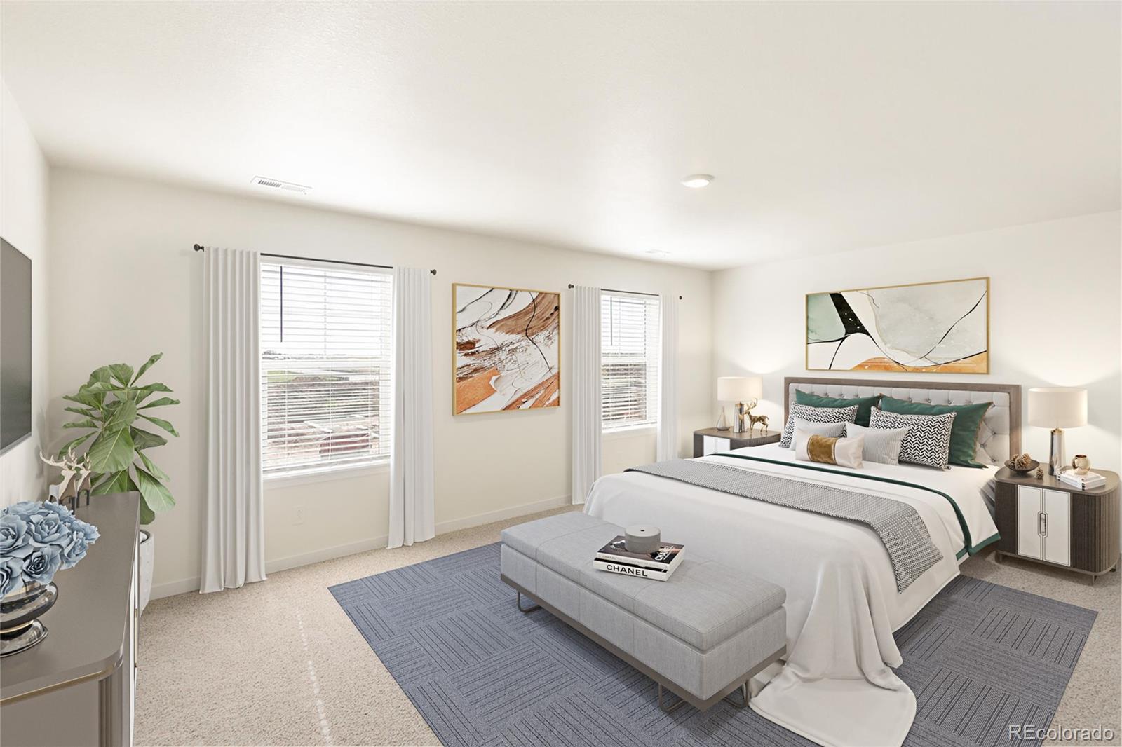 3434 Belleville Ridge Road Elizabeth, CO 80107 - Photo 4 of 48 a bedroom with a large bed and a window