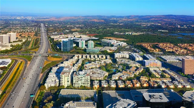 an aerial view of a city