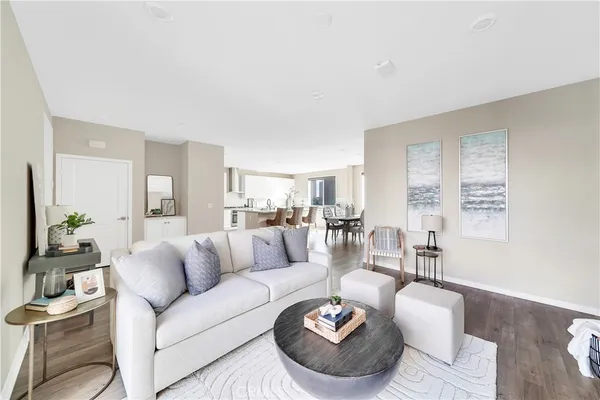 a living room with furniture and a couch