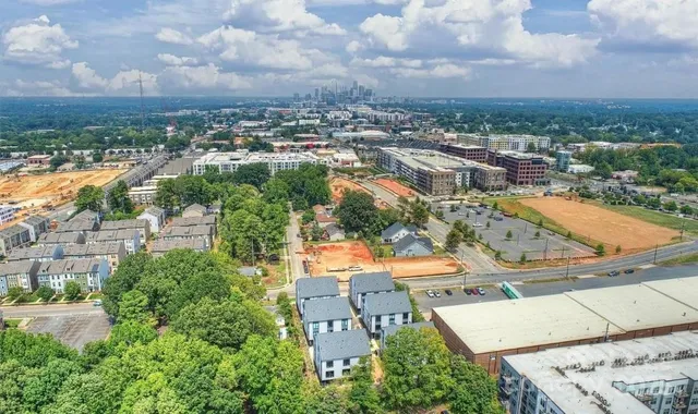 an aerial view of multiple house