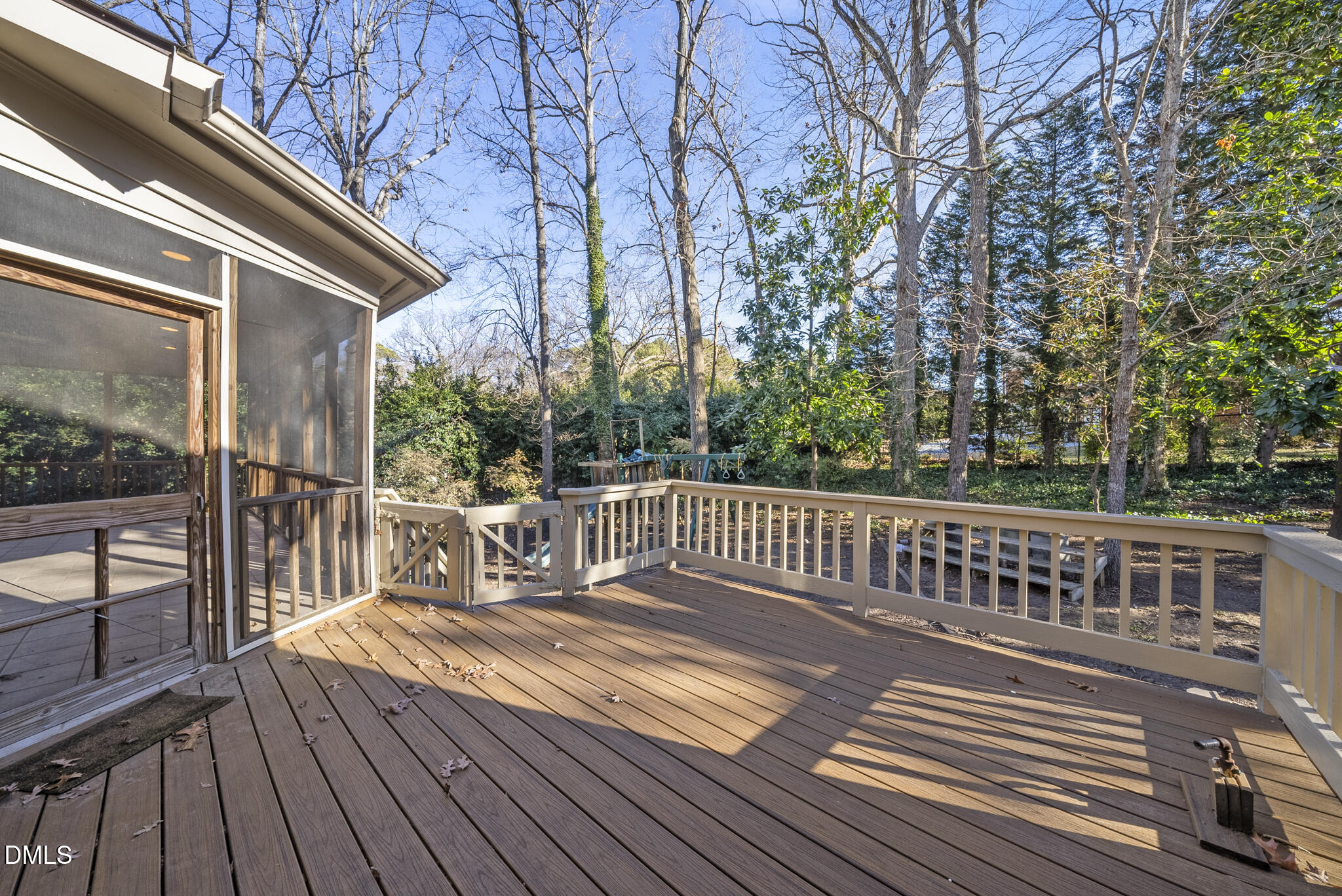 3812 City Of Oaks Wynd Raleigh, NC 27612 - Photo 15 of 79 a view of balcony with wooden floor and fence