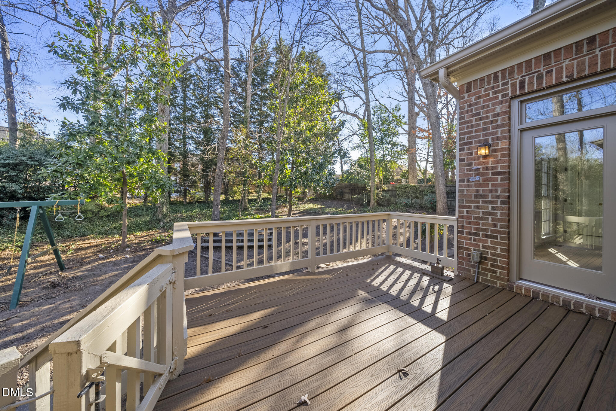 3812 City Of Oaks Wynd Raleigh, NC 27612 - Photo 16 of 79 a view of balcony with wooden floor and fence