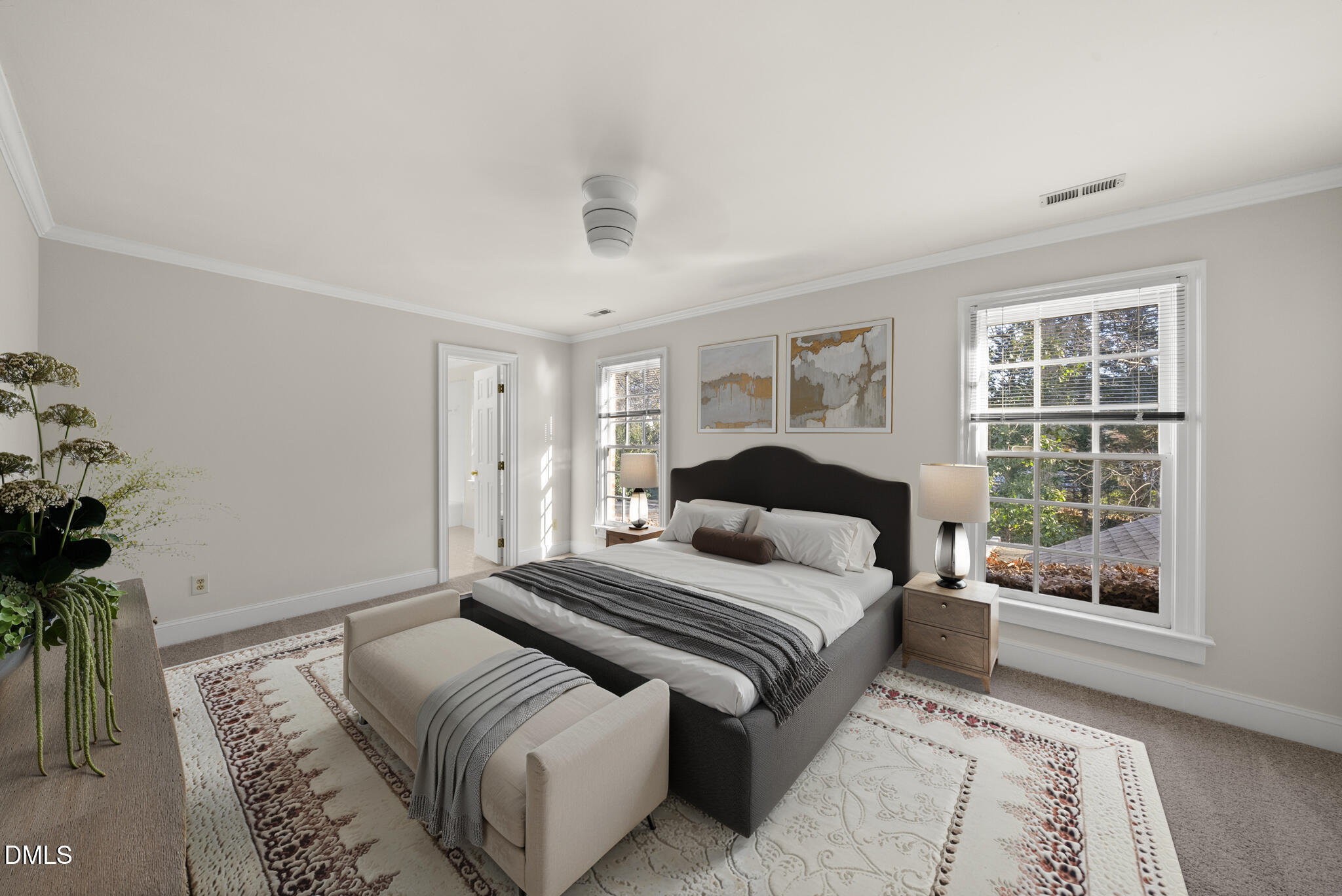 3812 City Of Oaks Wynd Raleigh, NC 27612 - Photo 20 of 79 a bedroom with a large bed and a window