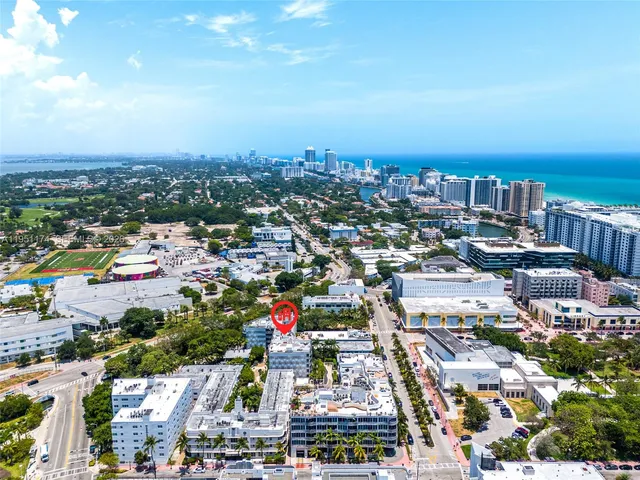an aerial view of a city
