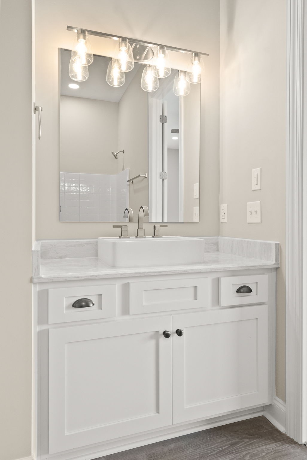 4108 Old Coopertown Road Springfield, TN 37172 - Photo 35 of 39 a bathroom with a sink vanity and a mirror