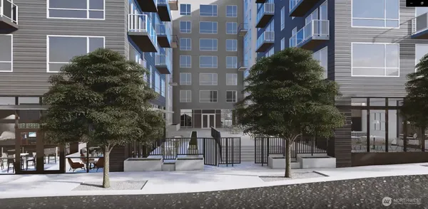 a view of a terrace with sitting area