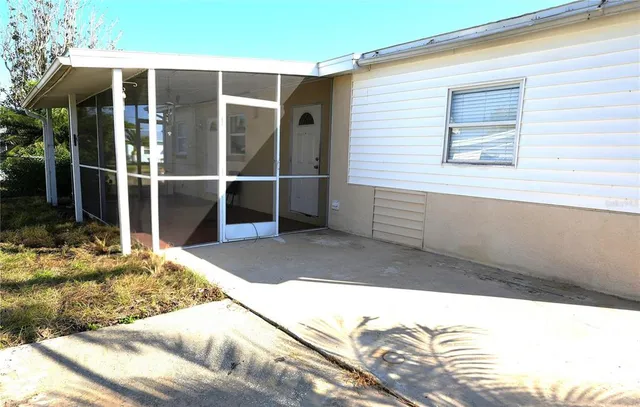 a view of a house with a patio