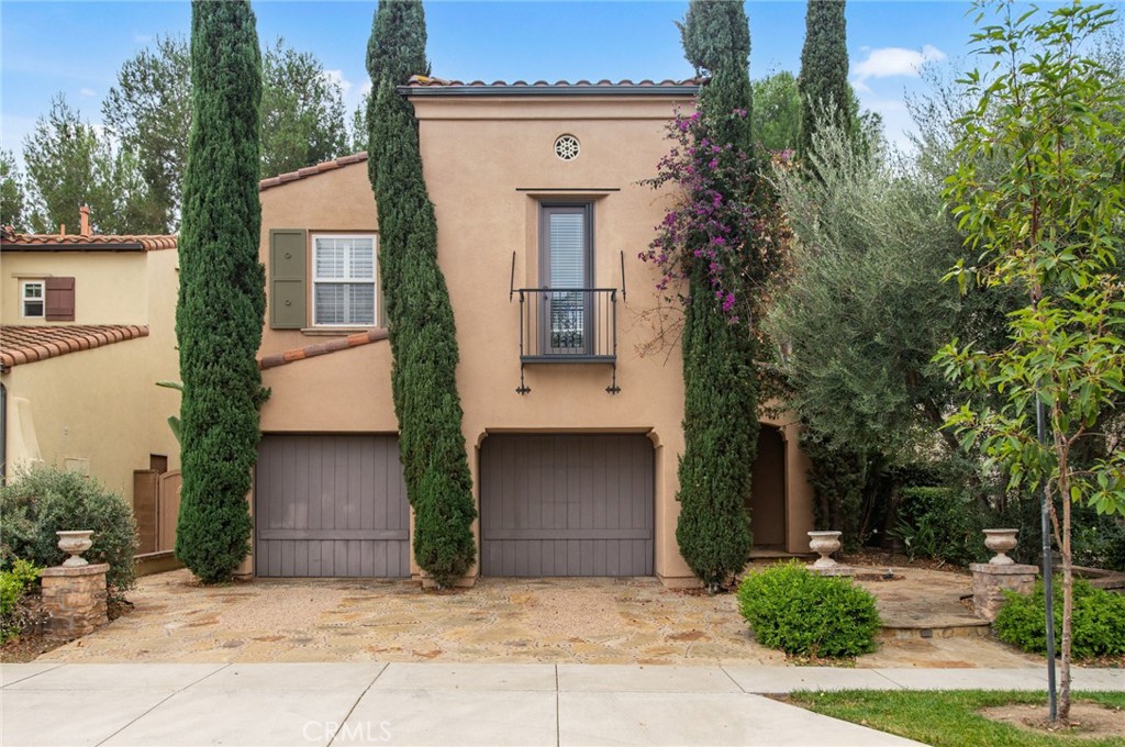 front view of a house with a garage