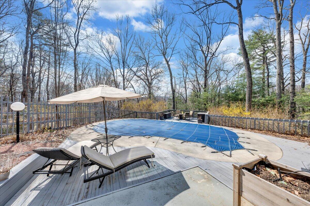 6878 Mt Chestnut Road Roanoke, VA 24018 - Photo 47 of 50 a view of backyard with wooden floor and outdoor seating
