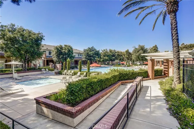 a view of a playground with basketball court
