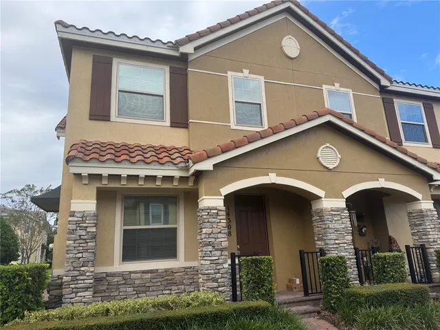 a front view of a house