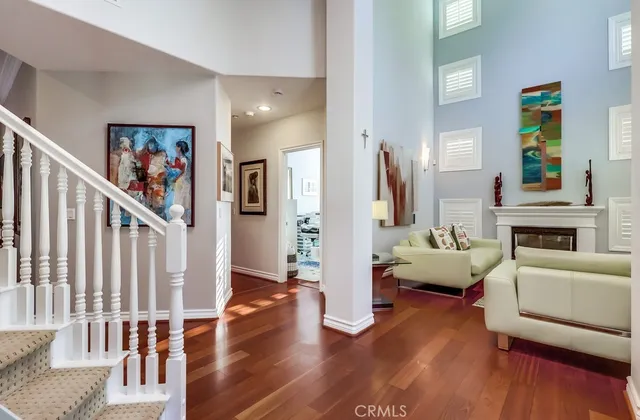 a living room with furniture and a couch