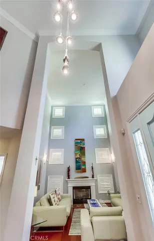 a living room with furniture and a couch