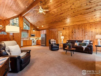 a living room with furniture and a couch