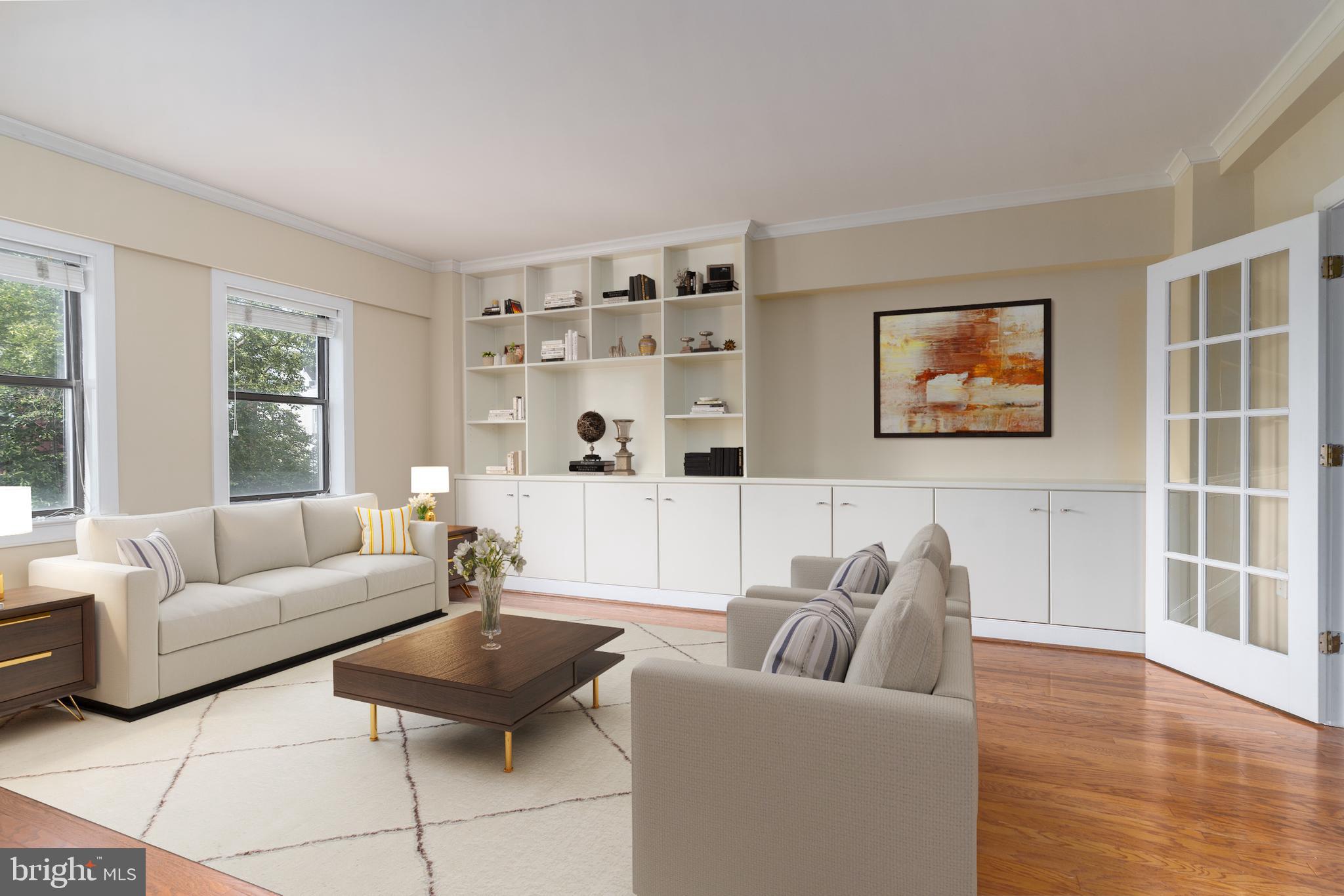 1727 R Street Northwest, Unit 302 Washington, DC 20009 - Photo 2 of 22 Living Room (Virtual Staging)