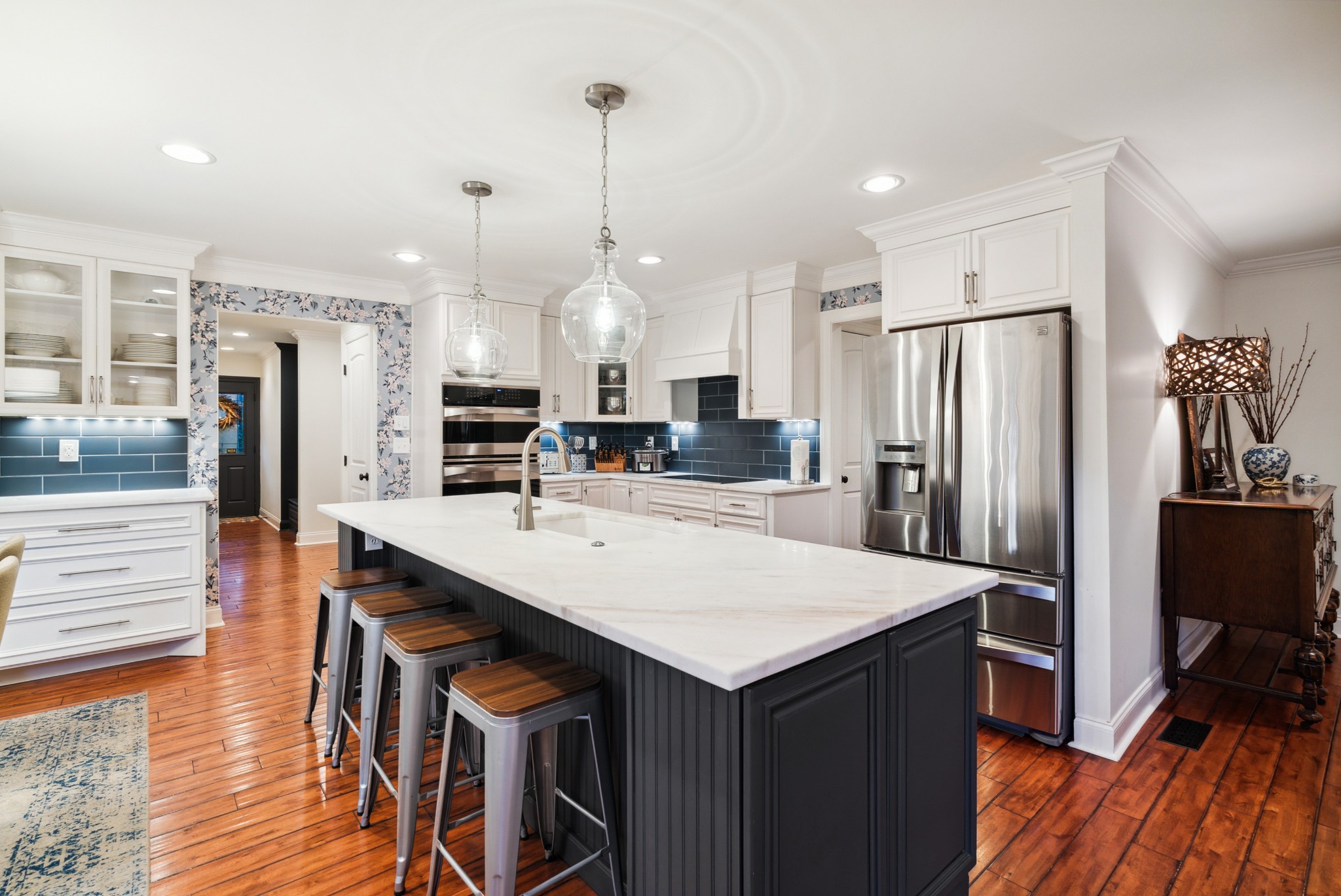 5224 Rustic Way Old Hickory, TN 37138 - Photo 11 of 56 a kitchen with stainless steel appliances a refrigerator a stove a sink cabinets and wooden floor