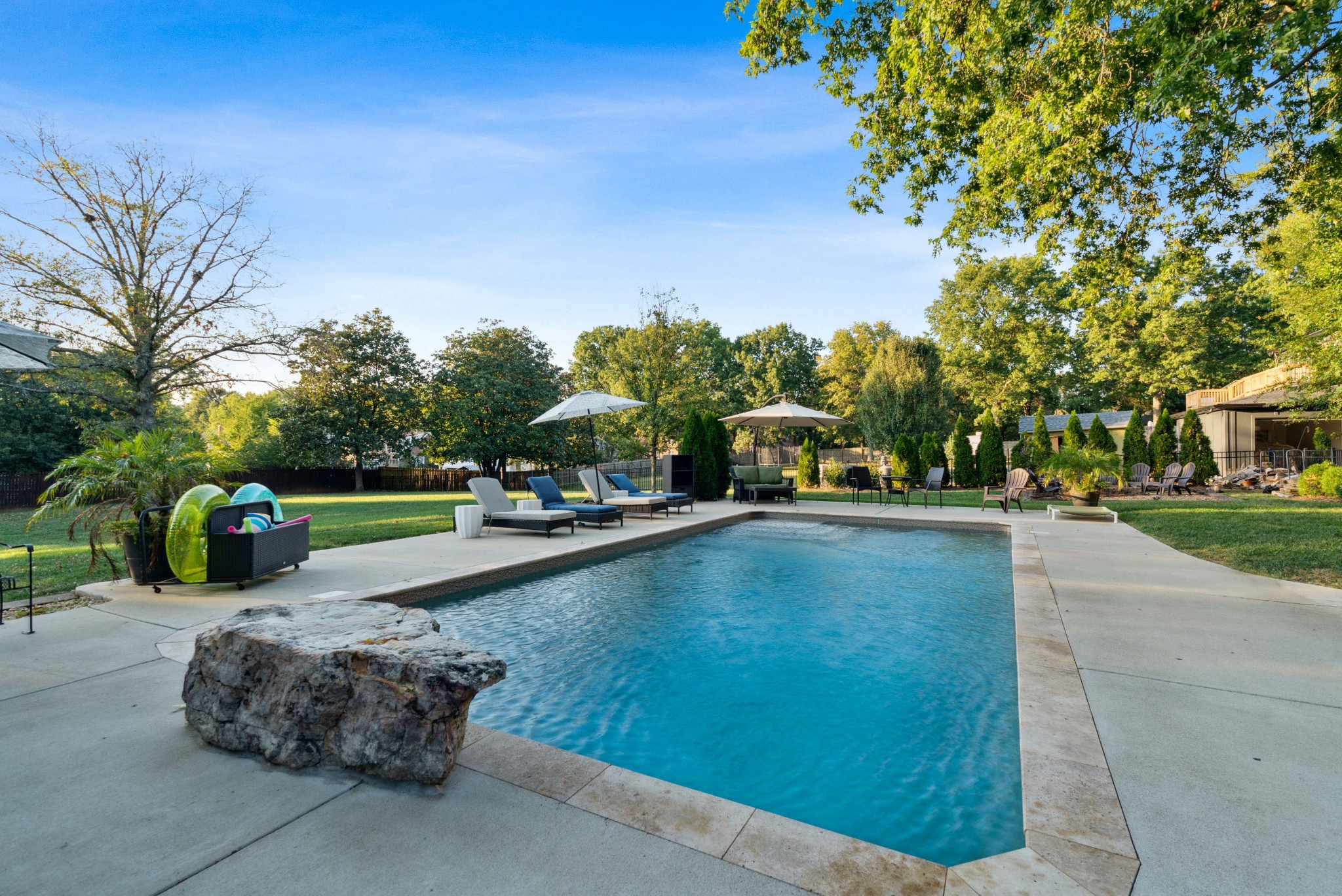 5224 Rustic Way Old Hickory, TN 37138 - Photo 48 of 56 a swimming pool with outdoor seating and yard