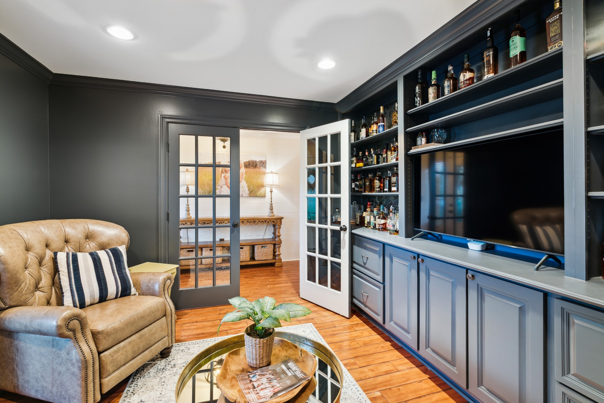 5224 Rustic Way Old Hickory, TN 37138 - Photo 7 of 56 a living room with furniture fireplace and a flat screen tv