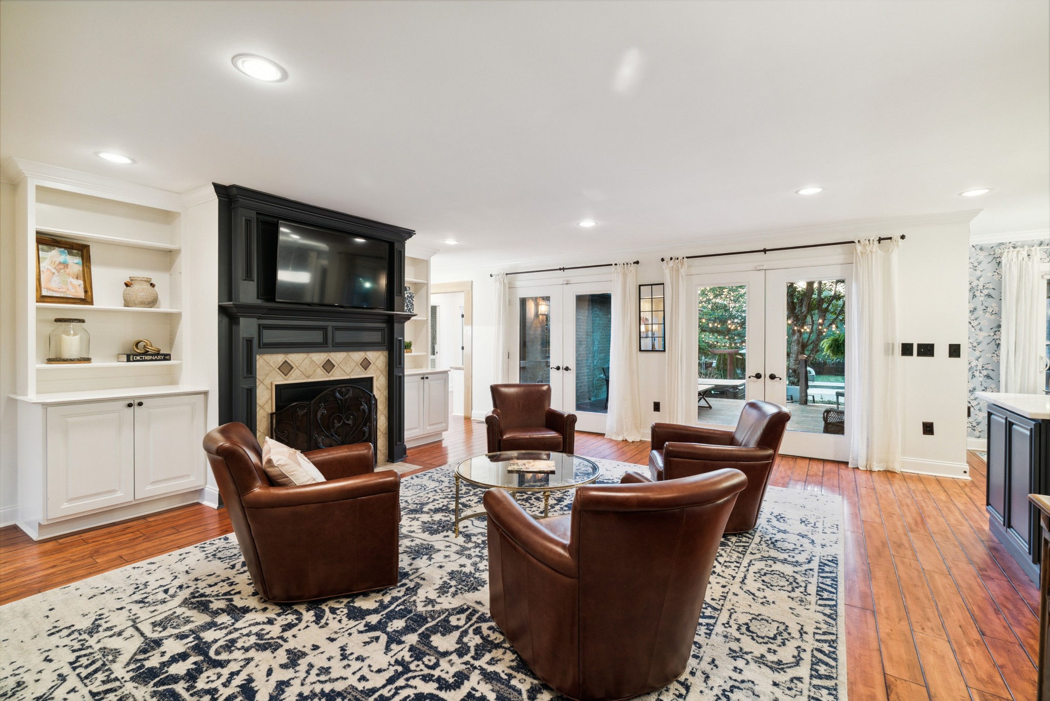 5224 Rustic Way Old Hickory, TN 37138 - Photo 9 of 56 a living room with furniture large window and a fireplace