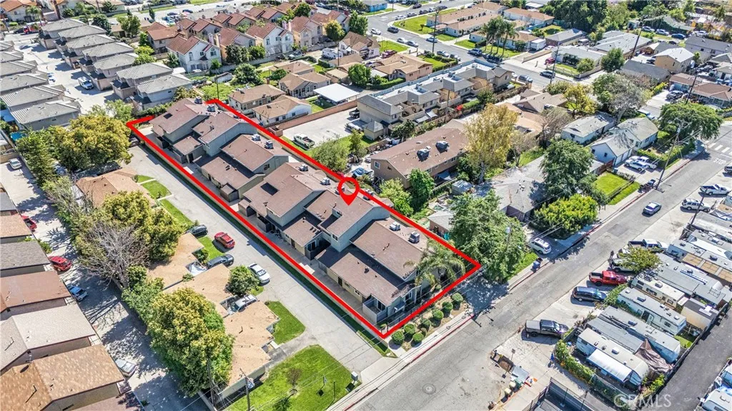 an aerial view of a city