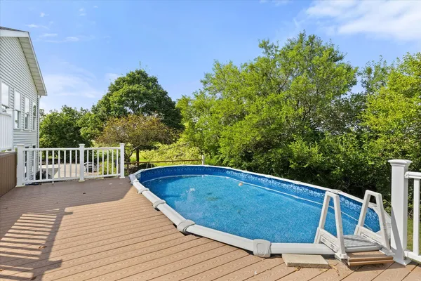 a view of deck and wooden floor