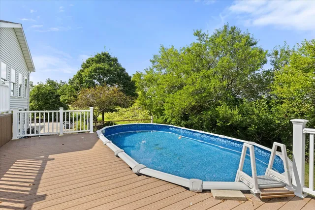 a view of deck and wooden floor