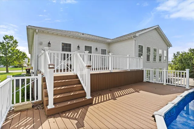 a view of a house with a deck