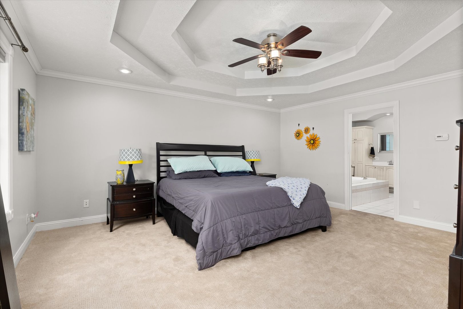 1 Arc Wenona, IL 61377 - Photo 25 of 52 a bedroom with a bed and a ceiling fan