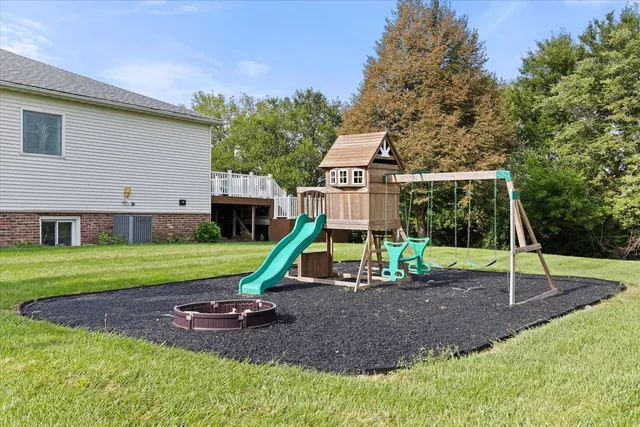a view of an outdoor space and a lake view