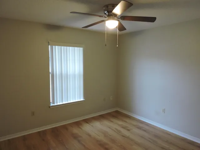 an empty room with a window