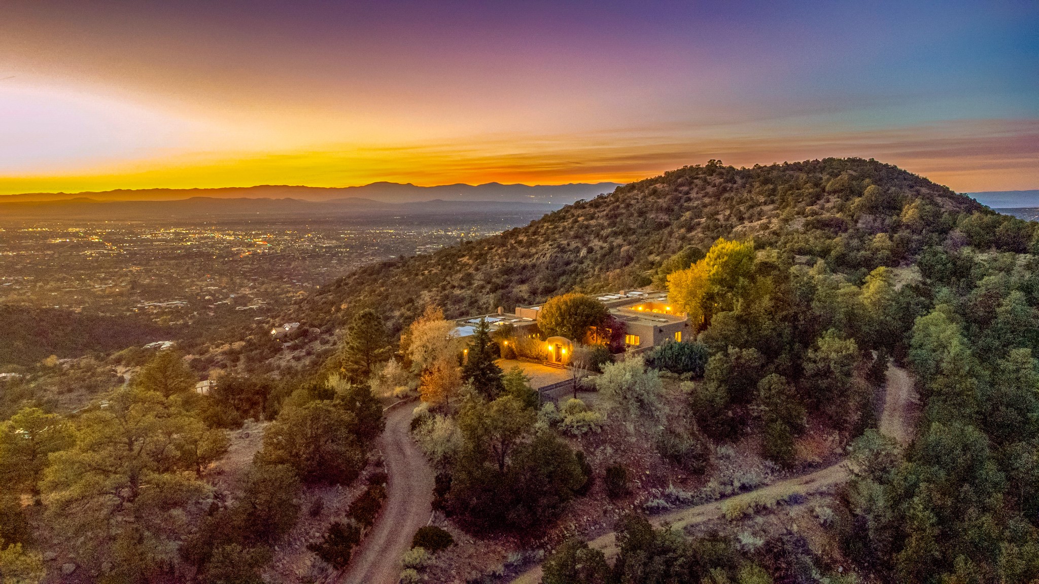 243 Double Arrow Road Santa Fe, NM 87505 - Photo 4 of 43 Aerial View of Home