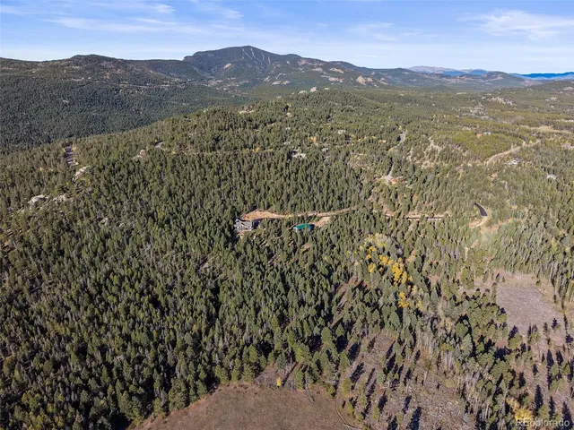 a view of mountain with trees