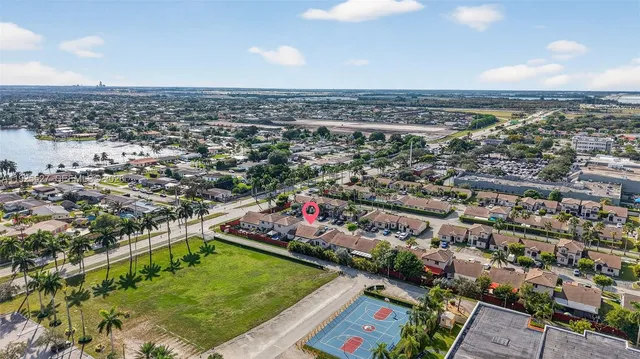 an aerial view of a city
