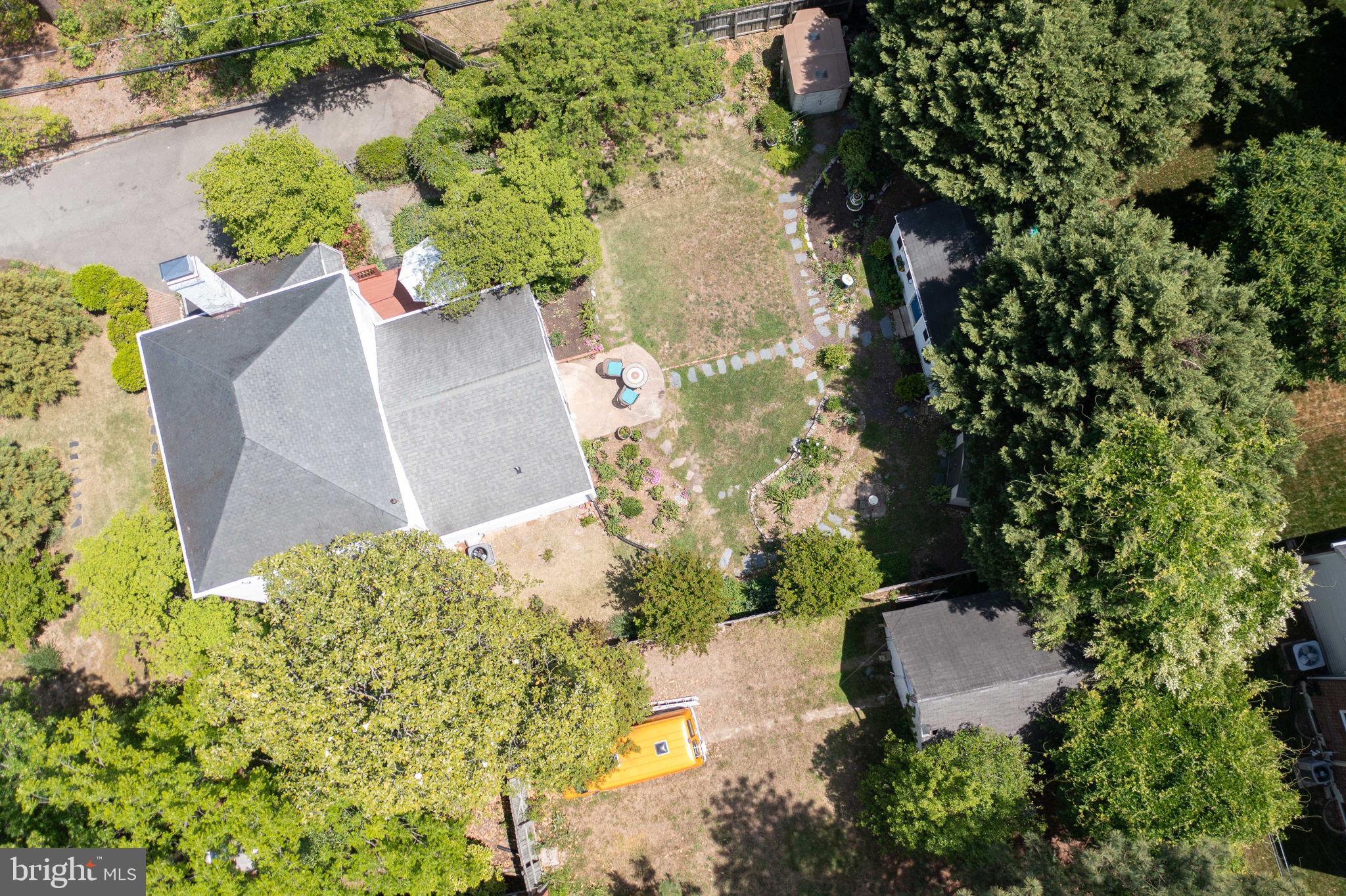 7601 Hollins Road Henrico, VA 23229 - Photo 44 of 47 an aerial view of a house with a yard and garden