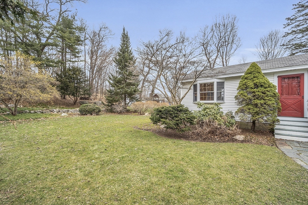 9 Carlisle Street Andover, MA 01810 - Photo 39 of 42 a view of a backyard with plants and large trees